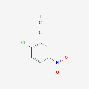 molecular formula C8H4ClNO2 B8067557 1-Chloro-2-ethynyl-4-nitrobenzene 