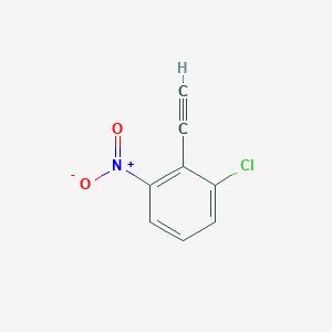 molecular formula C8H4ClNO2 B8067608 1-Chloro-2-ethynyl-3-nitro-benzene 