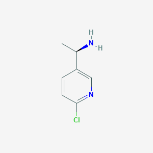 molecular formula C7H9ClN2 B8067617 (1R)-1-(6-Chloropyridin-3-YL)ethanamine 