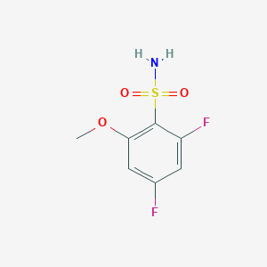 molecular formula C7H7F2NO3S B8067654 2,4-Difluoro-6-methoxybenzene-1-sulfonamide 