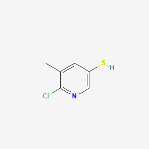 molecular formula C6H6ClNS B8067678 6-Chloro-5-methylpyridine-3-thiol 