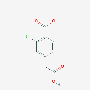 molecular formula C10H9ClO4 B8067683 2-(3-Chloro-4-(methoxycarbonyl)phenyl)acetic acid 