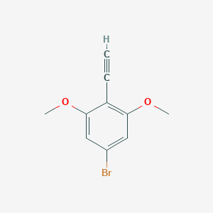 molecular formula C10H9BrO2 B8067723 5-Bromo-2-ethynyl-1,3-dimethoxybenzene 