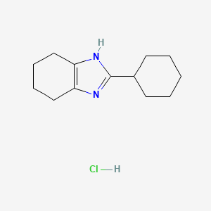 molecular formula C13H21ClN2 B8067746 2-cyclohexyl-4,5,6,7-tetrahydro-1H-1,3-benzodiazole hydrochloride 