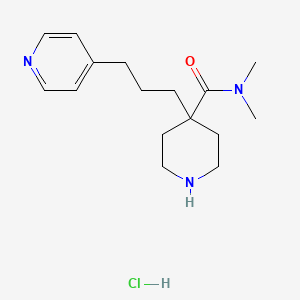 molecular formula C16H26ClN3O B8067835 N,N-dimethyl-4-(3-pyridin-4-ylpropyl)piperidine-4-carboxamide dihydrochloride 