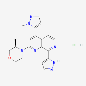 molecular formula C20H22ClN7O B8067878 Elimusertib (hydrochloride) 