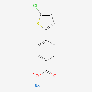 molecular formula C11H6ClNaO2S B8067883 Sodium 4-(5-chlorothiophen-2-yl)benzoate 