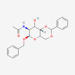 molecular formula C22H25NO6 B8067902 N-[(6R,7S,8aS)-8-hydroxy-2-phenyl-6-phenylmethoxy-4,4a,6,7,8,8a-hexahydropyrano[3,2-d][1,3]dioxin-7-yl]acetamide 