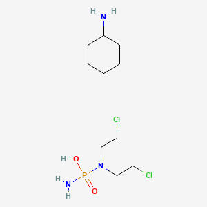 molecular formula C10H24Cl2N3O2P B8067915 Phosphorodiamidic acid, N,N-bis(2-chloroethyl)-, compd. with cyclohexanamine (1:1) CAS No. 5776-49-8