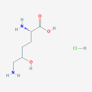 molecular formula C6H15ClN2O3 B8068015 (2S)-2,6-diamino-5-hydroxyhexanoic acid;hydrochloride 