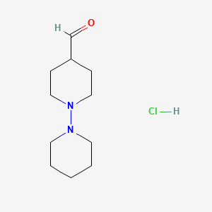 molecular formula C11H21ClN2O B8068034 1-Piperidin-1-ylpiperidine-4-carbaldehyde;hydrochloride 