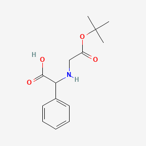 molecular formula C14H19NO4 B8068070 Benzeneacetic acid, alpha-[[(1,1-dimethylethoxy)carbonyl]methylamino]- 