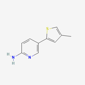 molecular formula C10H10N2S B8068090 5-(4-Methylthiophen-2-yl)pyridin-2-amine 