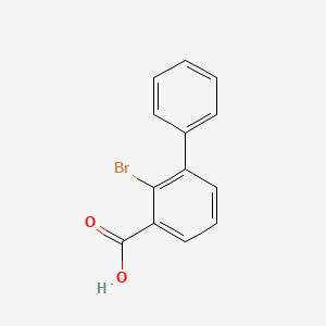 molecular formula C13H9BrO2 B8068108 2-Bromo-[1,1'-biphenyl]-3-carboxylic acid 