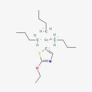 molecular formula C17H33NOSSn B8068125 butane;2-ethoxy-5H-1,3-thiazol-5-ide;tin(4+) 