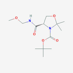 molecular formula C13H24N2O5 B8068137 3-Oxazolidinecarboxylic acid, 4-[(methoxymethylamino)carbonyl]-2,2-dimethyl-, 1,1-dimethylethyl ester, (4S)- 