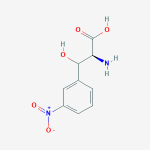 molecular formula C9H10N2O5 B8068154 beta-Hydroxy-3-nitrophenylalanine 