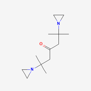 molecular formula C13H24N2O B8068162 2,6-Bis(1-aziridinyl)-2,6-dimethyl-4-heptanone CAS No. 21805-71-0