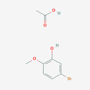 molecular formula C9H11BrO4 B8068167 Acetic acid--5-bromo-2-methoxyphenol (1/1) 