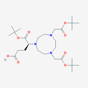 molecular formula C27H49N3O8 B8068173 (S)-4-(4,7-Bis(2-(tert-butoxy)-2-oxoethyl)-1,4,7-triazonan-1-yl)-5-(tert-butoxy)-5-oxopentanoic acid 