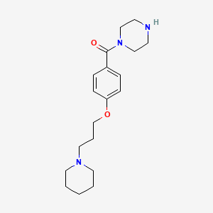 Piperazine, 1-[4-[3-(1-piperidinyl)propoxy]benzoyl]-, dihydrochloride