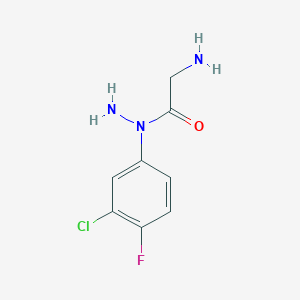 molecular formula C8H9ClFN3O B8068206 2-amino-N-(3-chloro-4-fluorophenyl)acetohydrazide 