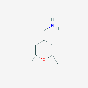 molecular formula C10H21NO B8068218 (2,2,6,6-Tetramethyloxan-4-yl)methanamine 