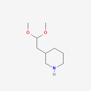 molecular formula C9H19NO2 B8068227 3-(2,2-Dimethoxyethyl)piperidine 