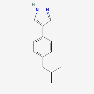 molecular formula C13H16N2 B8068283 4-(4-Isobutylphenyl)-1H-pyrazole 