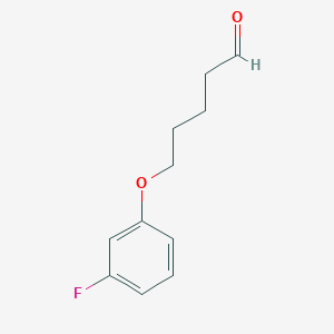 molecular formula C11H13FO2 B8068303 5-(3-Fluorophenoxy)pentanal 