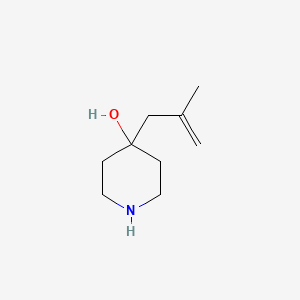 molecular formula C9H17NO B8068331 4-(2-Methylprop-2-en-1-yl)piperidin-4-ol 