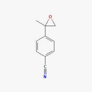 molecular formula C10H9NO B8068343 4-(2-Methyloxiran-2-yl)benzonitrile 