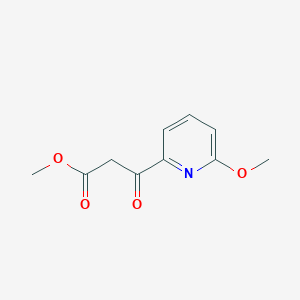 molecular formula C10H11NO4 B8068432 Methyl 3-(6-methoxypyridin-2-yl)-3-oxopropanoate 