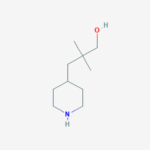 molecular formula C10H21NO B8068440 2,2-Dimethyl-3-(4-piperidyl)-1-propanol 
