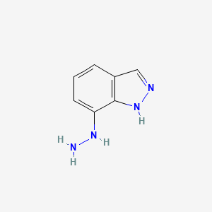 molecular formula C7H8N4 B8068452 (1H-吲唑-7-基)-肼 CAS No. 1373223-38-1