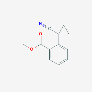 molecular formula C12H11NO2 B8068469 Methyl 2-(1-cyanocyclopropyl)benzoate 