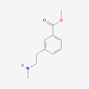 molecular formula C11H15NO2 B8068487 Methyl 3-(2-(methylamino)ethyl)benzoate 