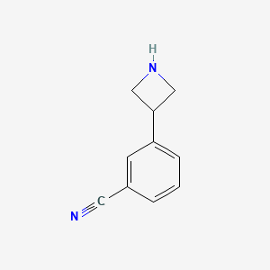 molecular formula C10H10N2 B8068504 3-(Azetidin-3-yl)benzonitrile 