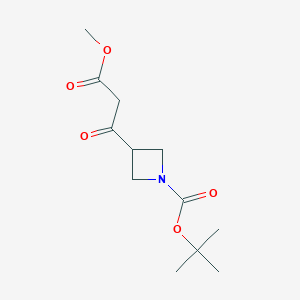 molecular formula C12H19NO5 B8068524 tert-Butyl 3-(3-methoxy-3-oxopropanoyl)azetidine-1-carboxylate 