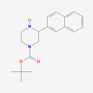 molecular formula C19H24N2O2 B8068532 3-Naphthalen-2-YL-piperazine-1-carboxylic acid tert-butyl ester 