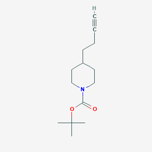 molecular formula C14H23NO2 B8068568 tert-Butyl 4-(but-3-yn-1-yl)piperidine-1-carboxylate 