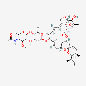 molecular formula C50H75NO14 B8068675 N-[(2S,3R,4S,6S)-6-[(2S,3R,4S,6R)-6-[(1'R,2S,3R,4'S,8'S,10'E,12'R,13'R,14'E,16'E,20'S,21'R,24'R)-2-[(2R)-butan-2-yl]-21',24'-dihydroxy-3,11',13',22'-tetramethyl-2'-oxospiro[2,3-dihydropyran-6,6'-3,7,19-trioxatetracyclo[15.6.1.14,8.020,24]pentacosa-10,14,16,22-tetraene]-12'-yl]oxy-4-methoxy-2-methyloxan-3-yl]oxy-4-methoxy-2-methyloxan-3-yl]acetamide 