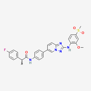 molecular formula C29H26FN5O4S B8068678 Empesertib CAS No. 1443764-31-5