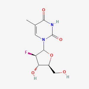 molecular formula C10H13FN2O5 B8068692 1-[(3R,4S,5S)-3-fluoro-4-hydroxy-5-(hydroxymethyl)oxolan-2-yl]-5-methylpyrimidine-2,4-dione 