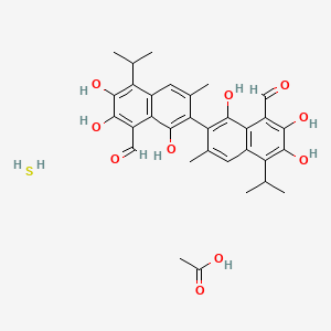 molecular formula C32H36O10S B8068741 (S)-Gossypol (acetic acid) 