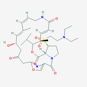 (6R,7S,11R,12E,17Z,19E,21S)-6-[2-(diethylamino)ethylsulfonyl]-21-hydroxy-11,19-dimethyl-10-propan-2-yl-9,26-dioxa-3,15,28-triazatricyclo[23.2.1.03,7]octacosa-1(27),12,17,19,25(28)-pentaene-2,8,14,23-tetrone