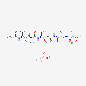 molecular formula C36H64F3N5O11 B8068970 Pepstatin (Trifluoroacetate) 