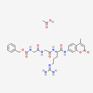 molecular formula C30H37N7O9 B8068978 乙酸盐Z-Gly-Gly-Arg-AMC 