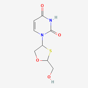 molecular formula C8H10N2O4S B8069097 1-[2-(Hydroxymethyl)-1,3-oxathiolan-4-yl]pyrimidine-2,4-dione 