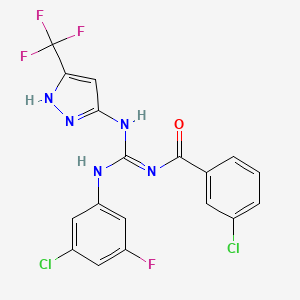 molecular formula C18H11Cl2F4N5O B8069143 CID 91810351 